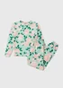 Green Iris Floral Cuffed Pyjama Set - Large Image 3