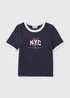 Girls Navy NYC Ringer T-Shirt (7-15yrs) - Age 7 Years Image 1