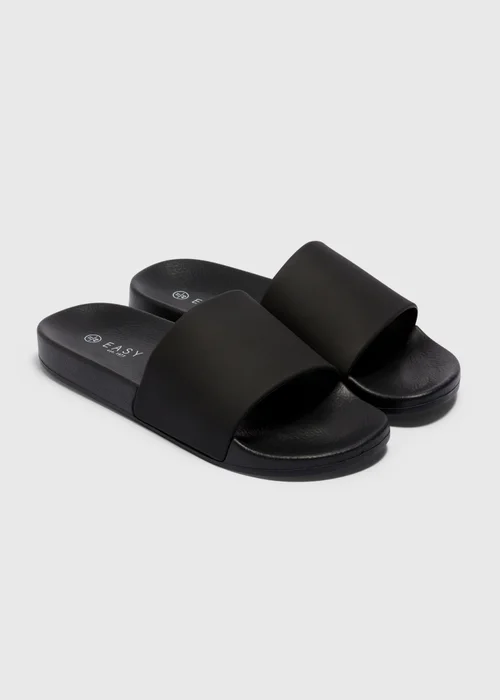 Black Comfort Sliders - Size 6 Image 1