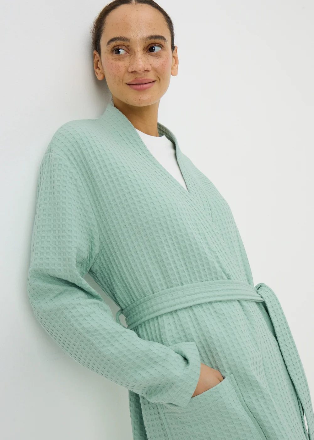 Green Waffle Dressing Gown - Extra small Image 1