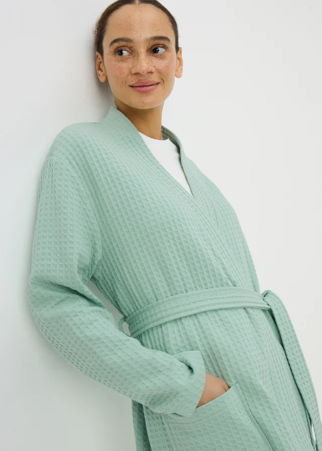 Green Waffle Dressing Gown