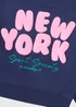 Girls Navy Sport New York Sweatshirt (7-15yrs) - 7 Yrs Image 2