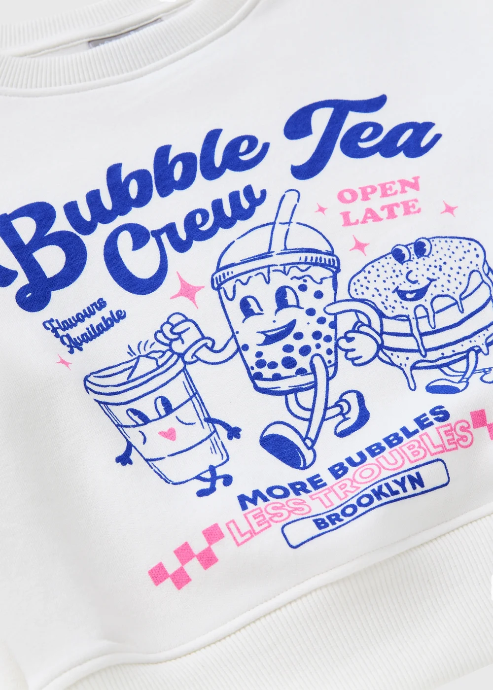 Girls Cream Bubble Tea Sweatshirt (7-15yrs) - 7 Yrs Image 2