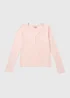 Pink Pointelle Henley Pyjama Top - Extra small Image 3