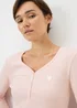 Pink Pointelle Henley Pyjama Top - Extra small Image 2