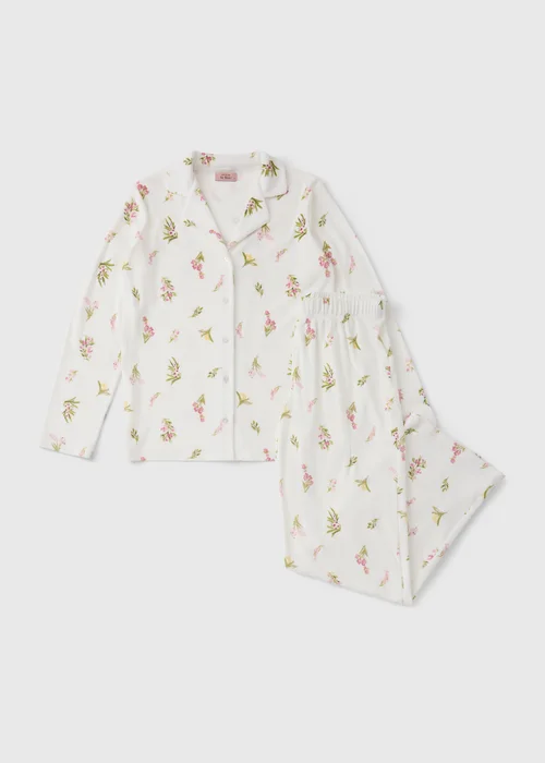 Cream Ditsy Island Pyjama Set - Extra small Image 3