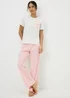 Pink Heart Wide Leg Pyjama Bottoms - Extra small Image 1