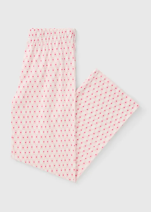 Pink Heart Wide Leg Pyjama Bottoms - Extra small Image 3
