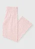 Pink Heart Wide Leg Pyjama Bottoms - Extra small Image 3