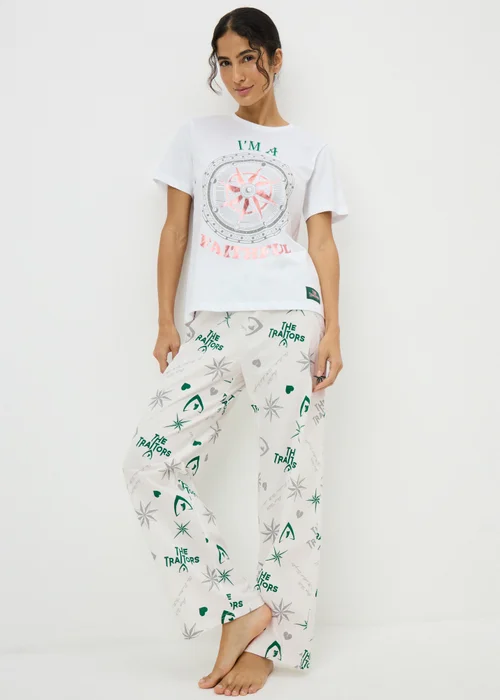 The Traitors White Faithful Long Pyjama Set - Small Image 1