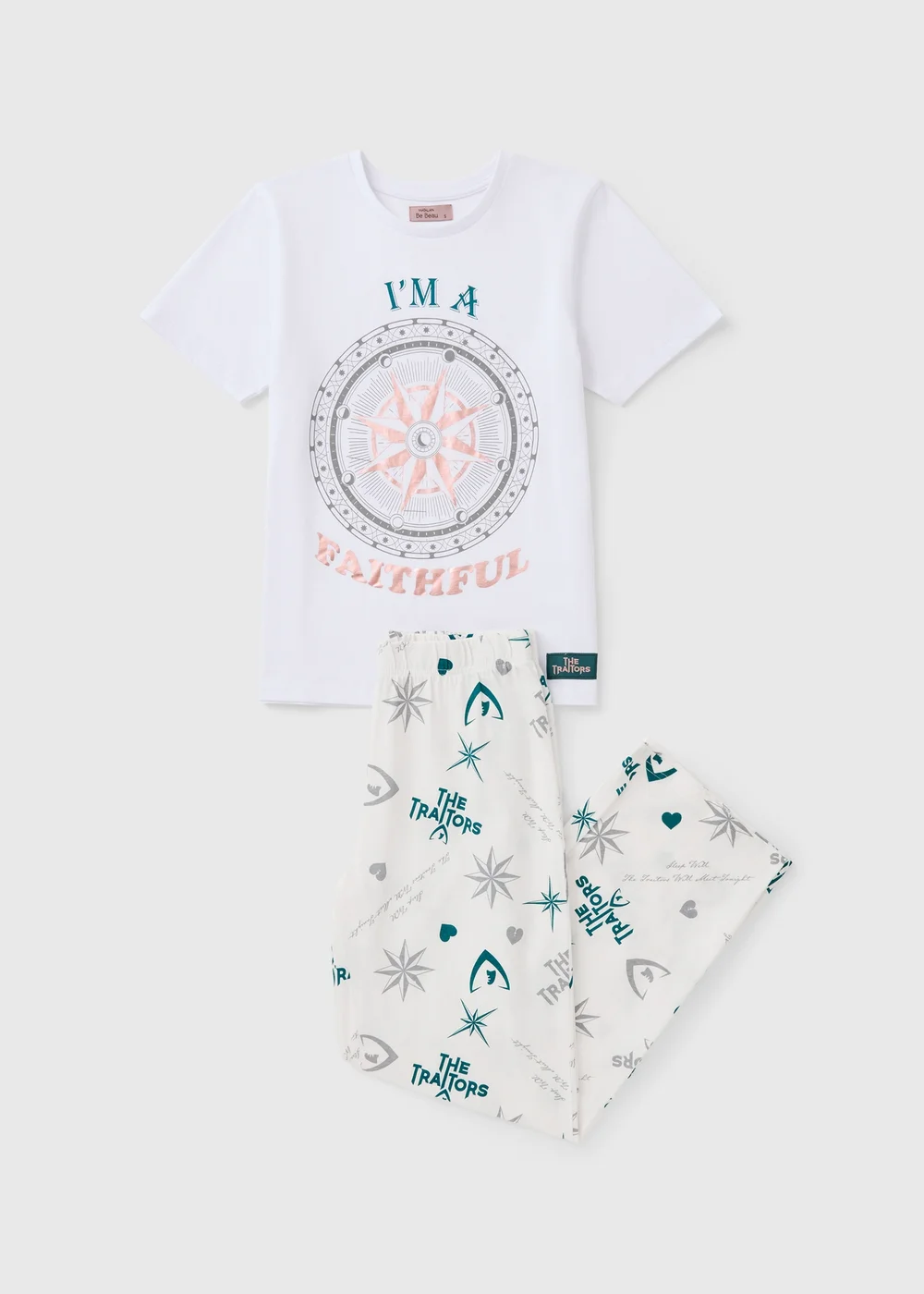 The Traitors White Faithful Long Pyjama Set - Small Image 2