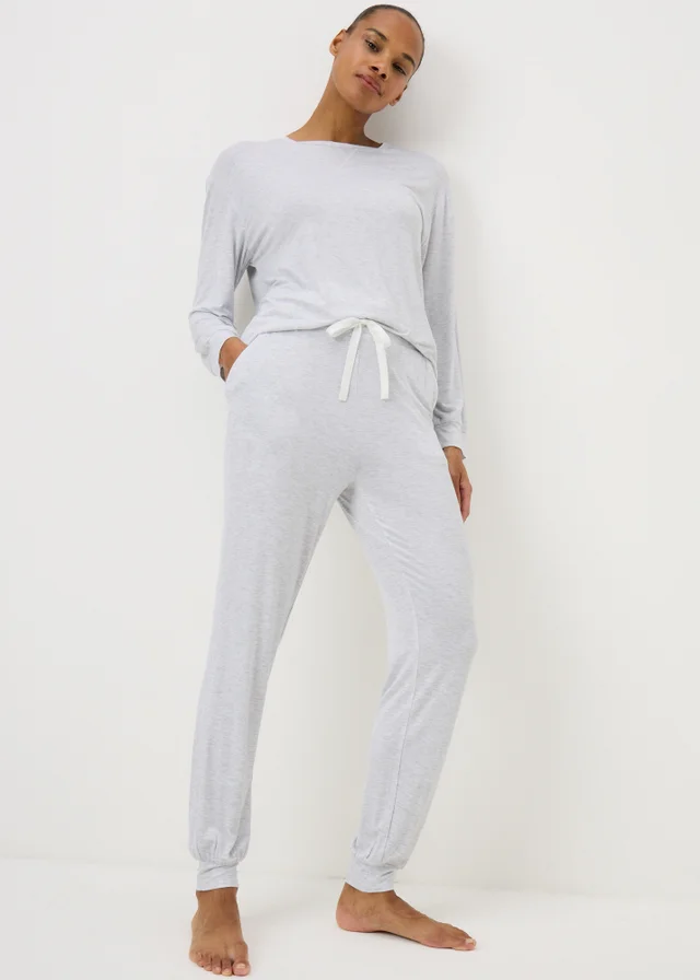 Grey Cuffed Lounge Pyjama Bottoms