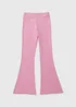 Girls Pink Flare Leggings (7-15yrs) - Age 9 Years Image 1