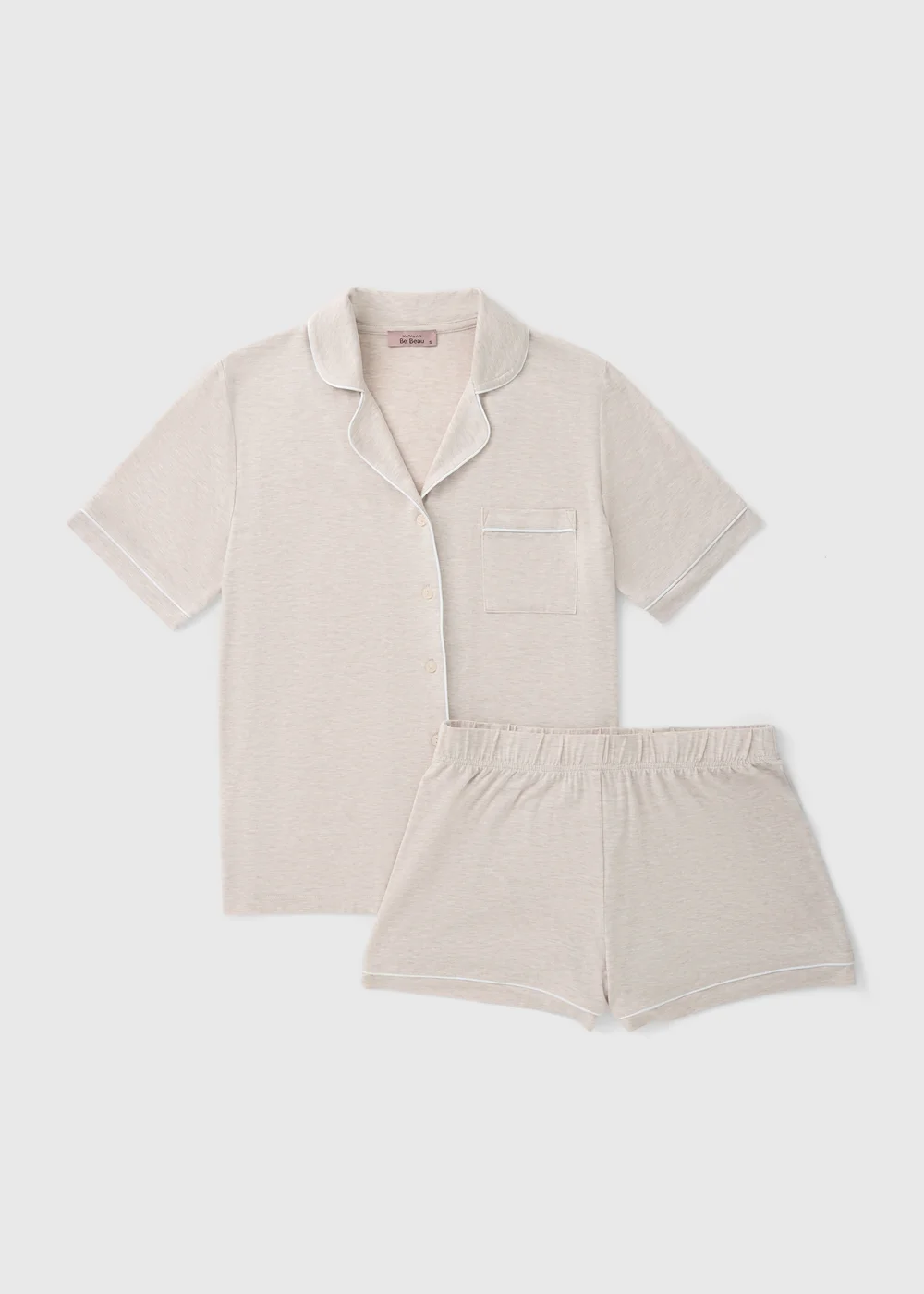 Oatmeal Traditional Pyjama Set - Extra small Image 1