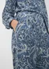 Blue Paisley Wide Leg Co-Ord Trousers - Size 14 29 leg Image 2
