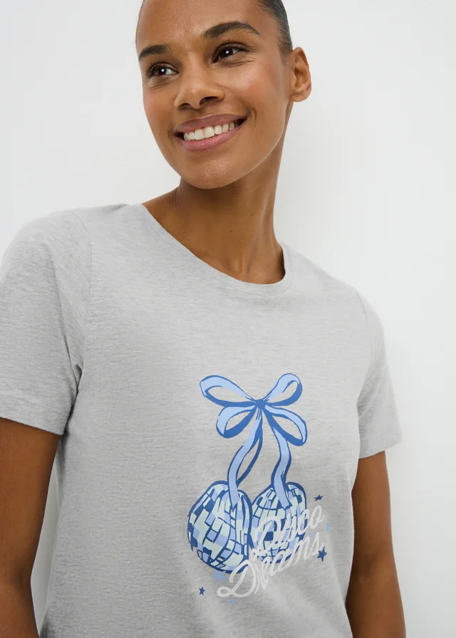 Grey Disco Wide Pyjama Set