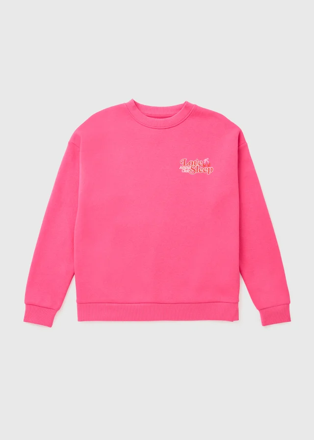 Pink Love Sleep Cherry Pyjama Sweat Top