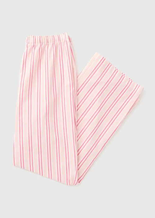 Pink Stripe Wide Leg Pyjama Bottoms - Extra small Image 3