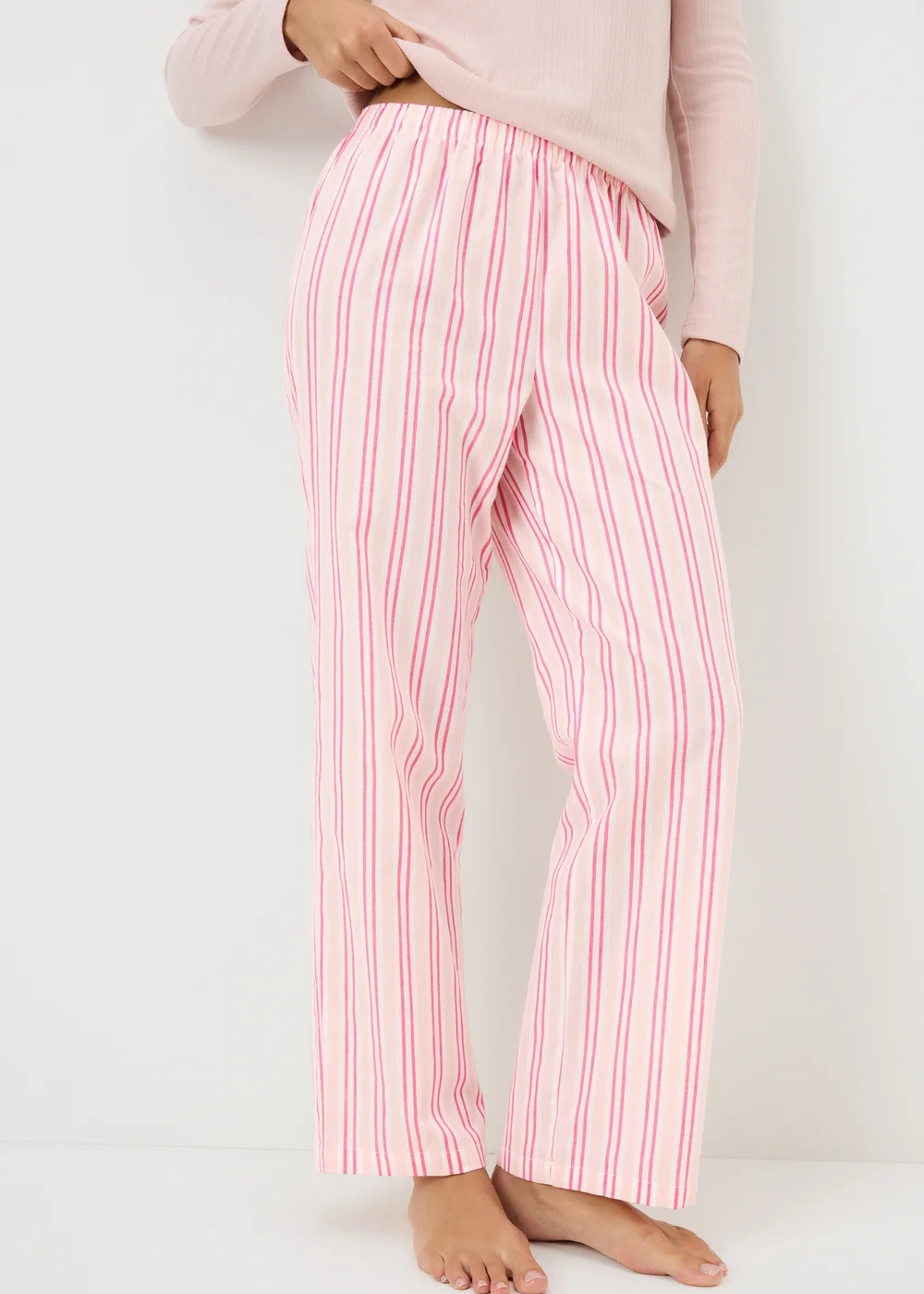 Pink Stripe Wide Leg Pyjama Bottoms - Extra small Image 2