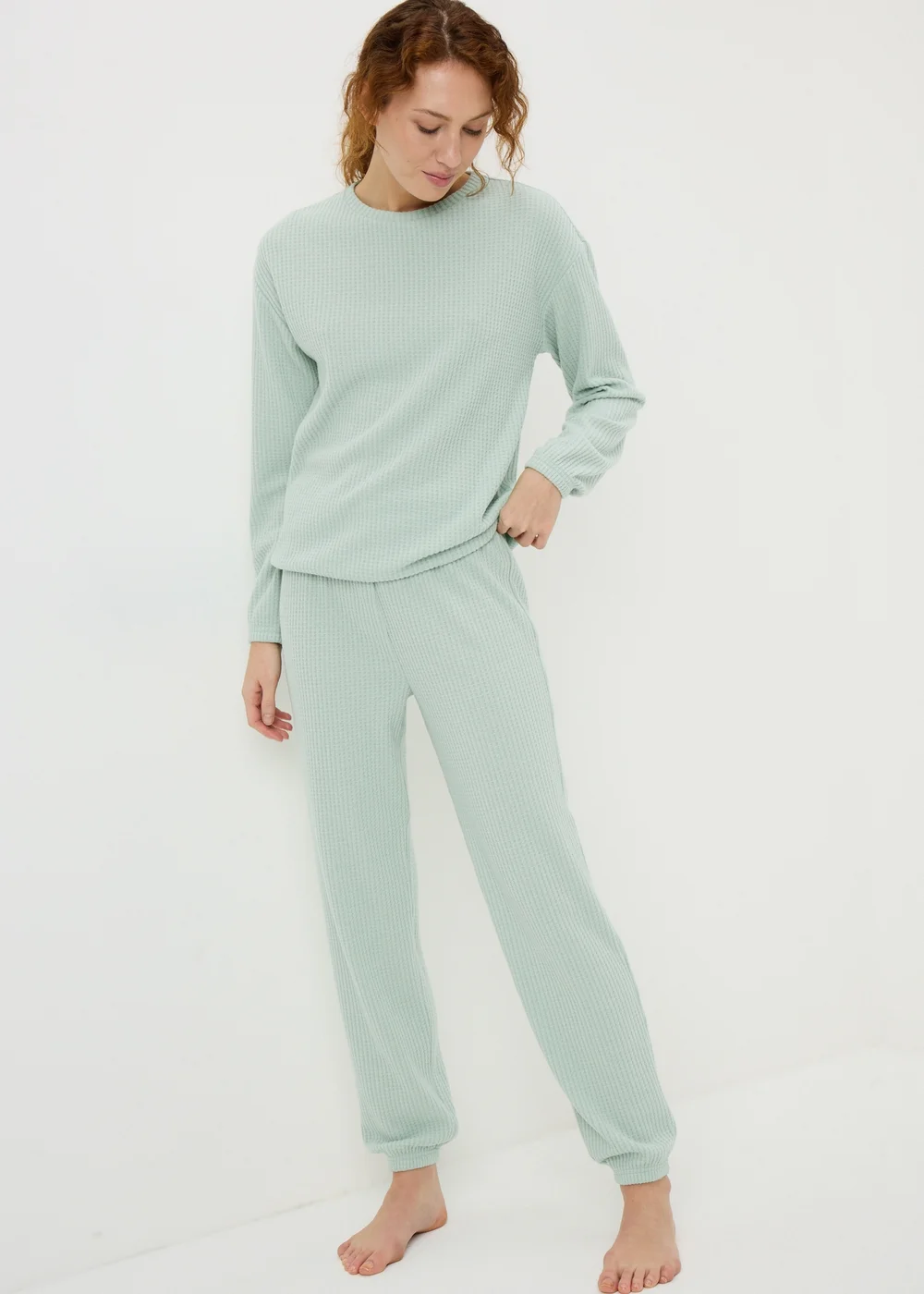 Green Waffle Cuff Lounge Set - XS Image 1