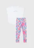 Souluxe Girls Multicolour Sports Top & Legging Set (7-15yrs) - Age 10 Years Image 1