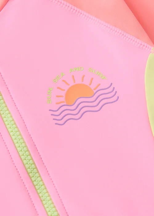 Girls Multicolour Long Sleeve Swimsuit (6-15yrs) - Age 6 - 7 Years Image 2