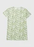 Sage Green Floral T-Shirt Nightie - Extra small Image 3
