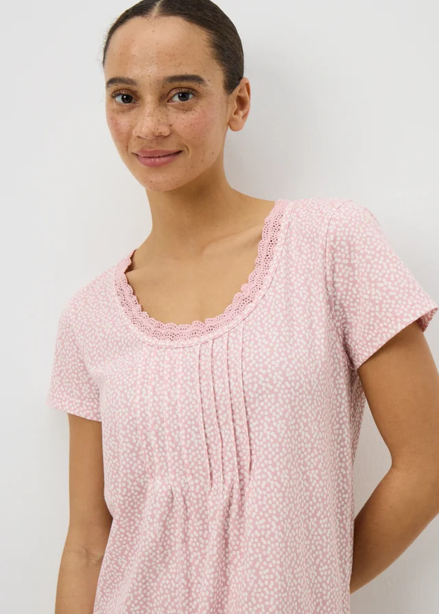 Pink Spot Longline Nightie