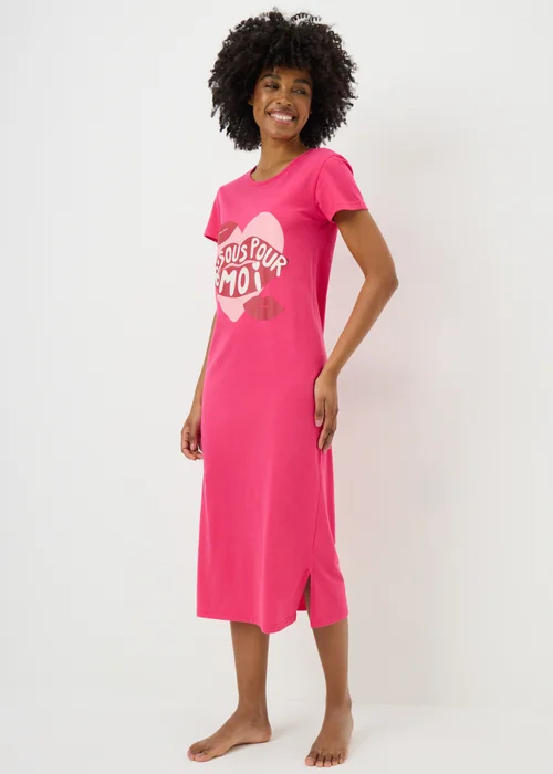 Pink Bisous Pour Moi T-Shirt Nightie - Extra small Image 1