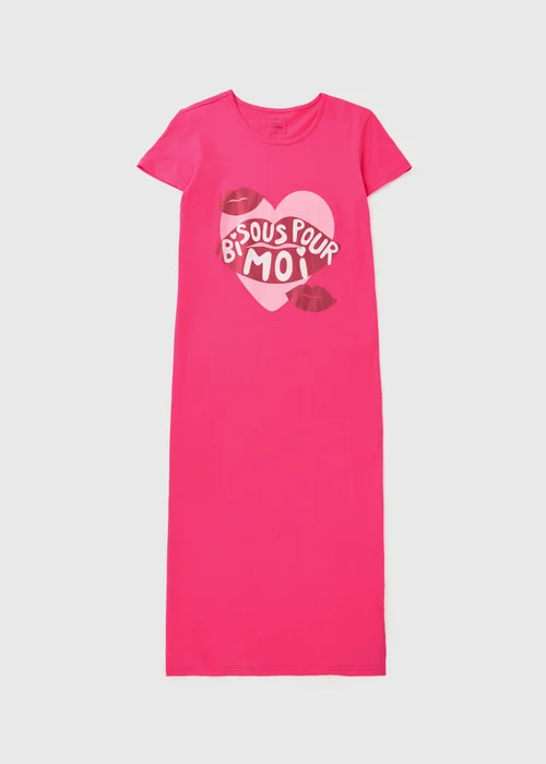 Pink Bisous Pour Moi T-Shirt Nightie - Extra small Image 3