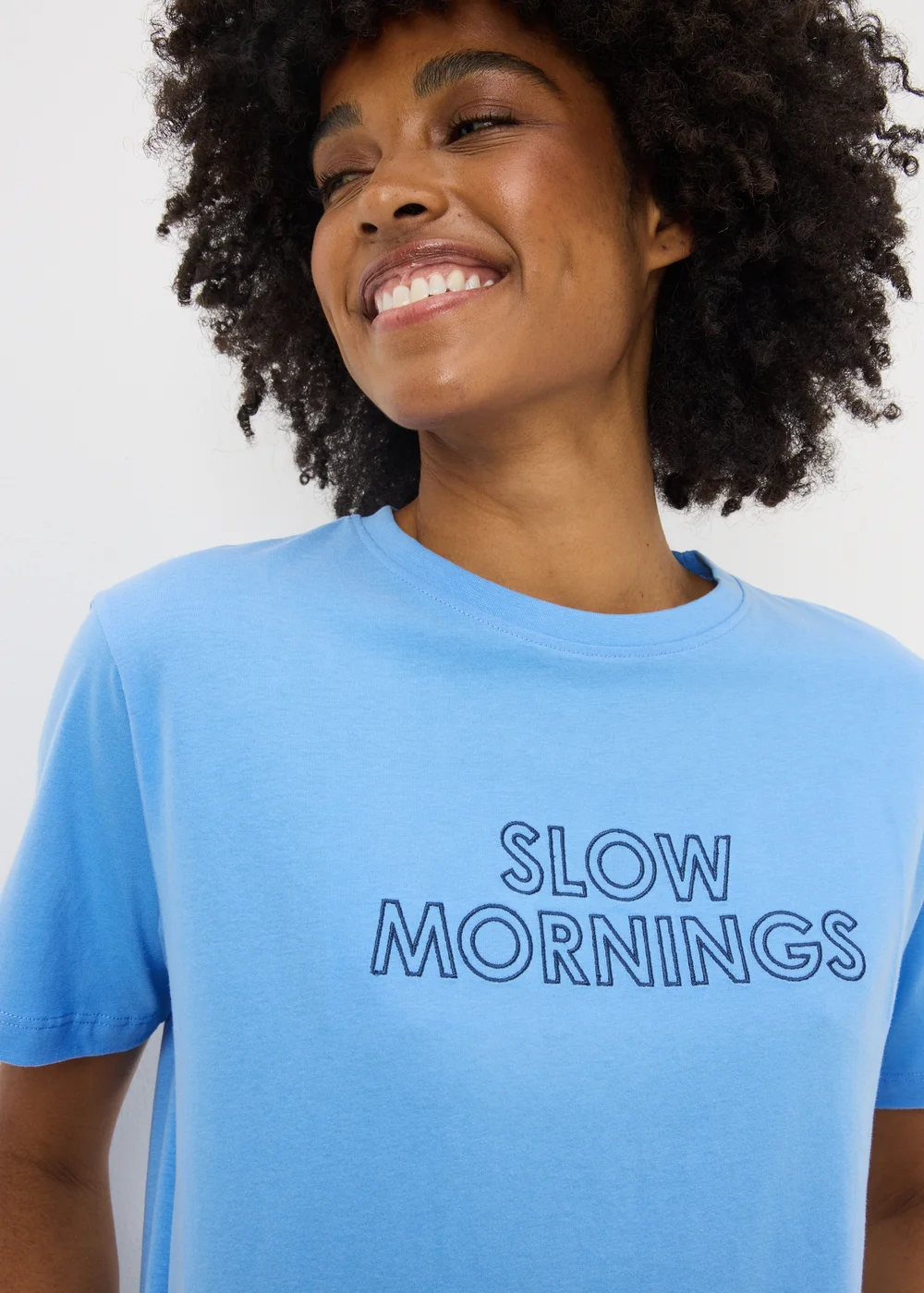 Blue Slow Mornings Pyjama Set - Large Image 2