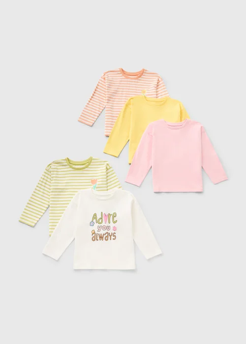 Girls 5 Pack Adore You Tops (1-7 Years) - 1 to 1 half years Image 1