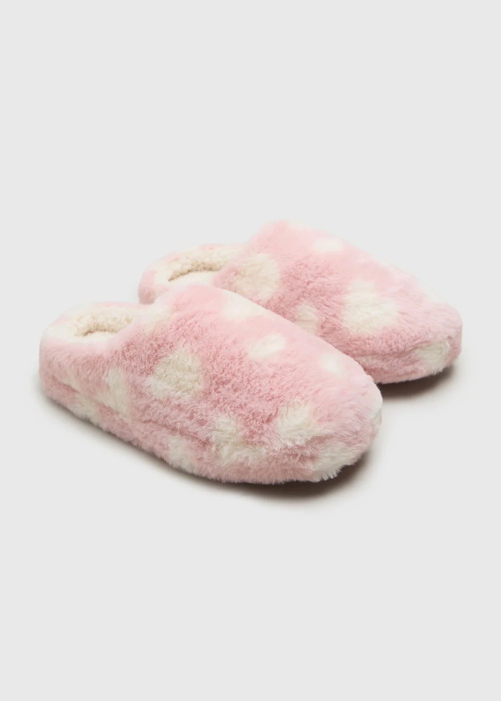 Pink Heart Mule Slippers - Small Image 1
