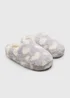 Grey Heart Mule Slippers - Small Image 1