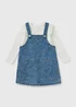 Girls Blue Heart Top & Pinafore Set (1-7yrs) - 1 to 1 half years Image 1