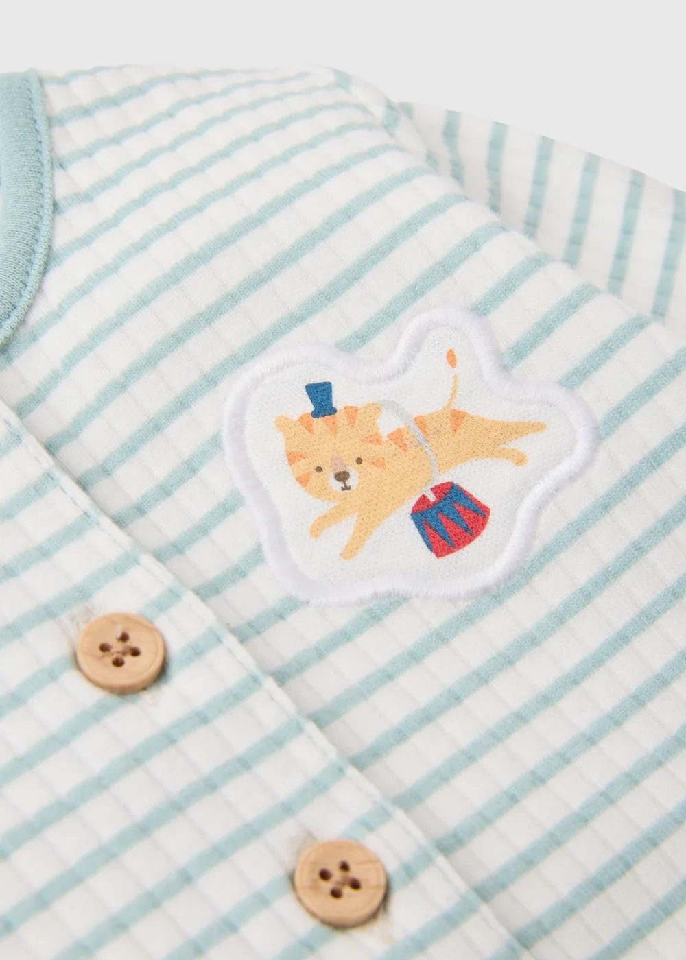 2 Piece Baby Sage Stripe Circus Top & Legging Set (Newborn-12mths) - First Size Image 2