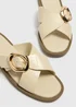 Stone Cross Strap Buckle Sandals - Size 3 Image 2