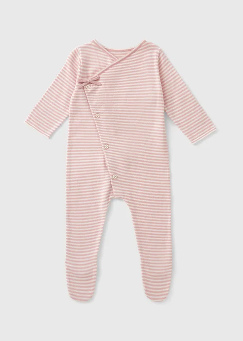 Baby Pink Mouse Knitted Sleepsuit (Newborn-12mths) - First Size Image 1