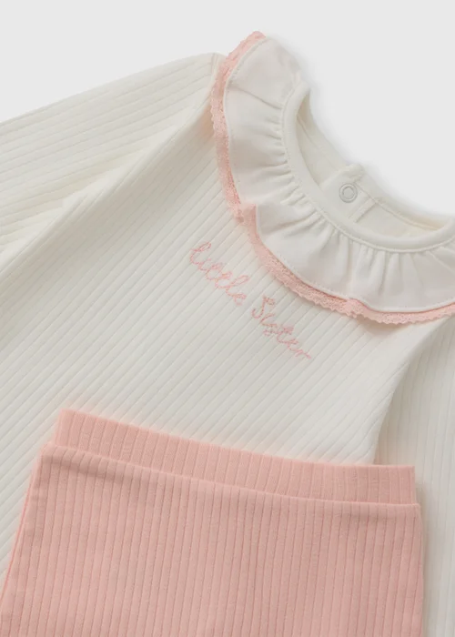 Baby Girls Little Sister Top And Leggings Set (0-12 Mnths) - First Size Image 2