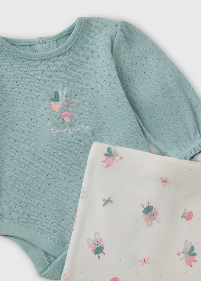 Baby Pink Top and Leggings Set (Newborn - 12 Months)