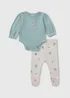 Baby Pink Top and Leggings Set (Newborn - 12 Months) - First Size Image 1