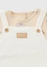 Baby Beige Bear Top & Dungaree Set (Newborn-12mths) - First Size Image 2