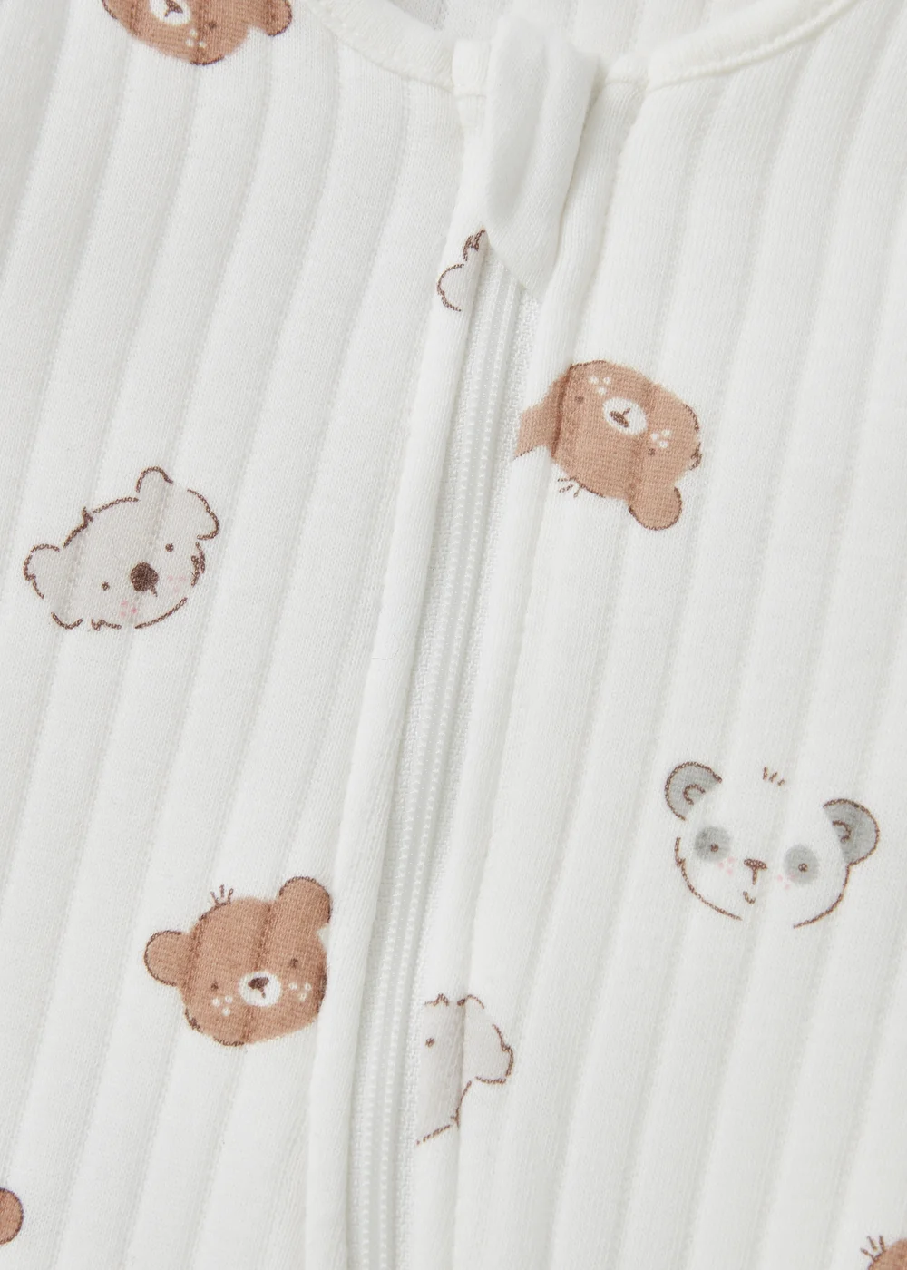 Baby White Bear Wadded Sleepsuit (Newbron-12mths) - First Size Image 2