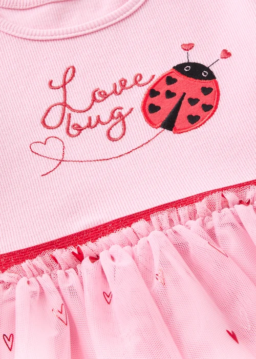 Girls Pink Ladybird Valentines Tutu Dress (1-7yrs) - 3-4 Yrs Image 2