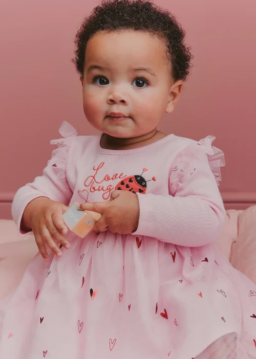 Girls Pink Ladybird Valentines Tutu Dress (1-7yrs) - 3-4 Yrs Image 3