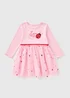 Girls Pink Ladybird Valentines Tutu Dress (1-7yrs) - 3-4 Yrs Image 1