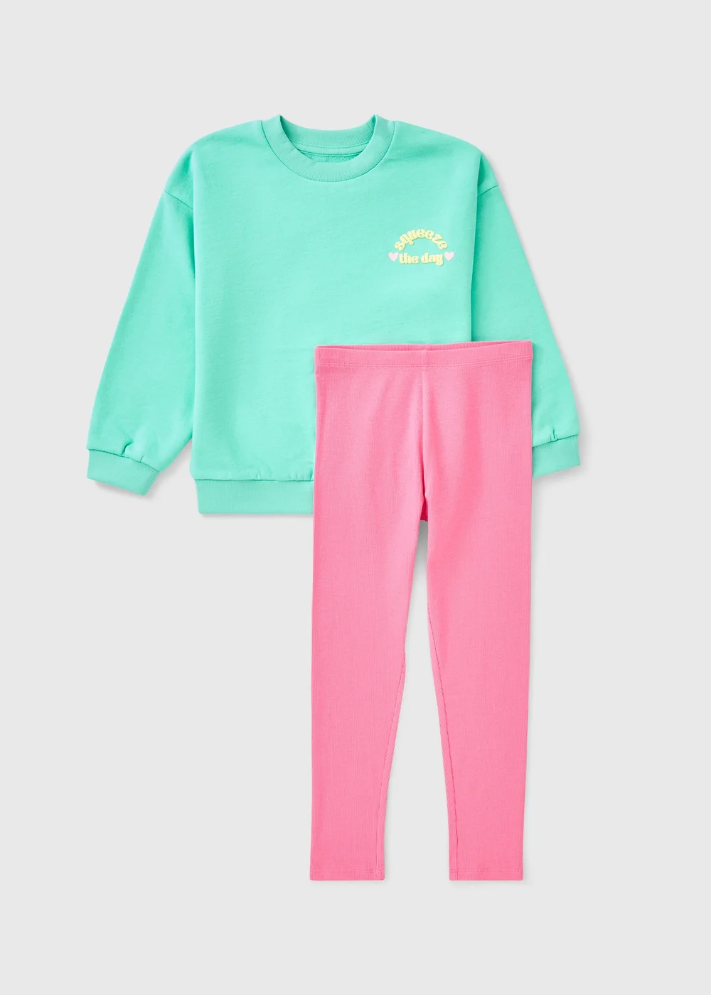 Girls Green Lemonade Sweatshirt & Legging Set (1-7yrs) - 1 to 1 half years Image 1