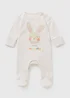 Baby Oatmeal Bunny Mummy Sleepsuit (Newbron-18mths) - Up to 1 Month Image 1