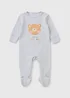 Baby Grey Bear Daddy Sleepsuit (Newborn-23mths) - First Size Image 1