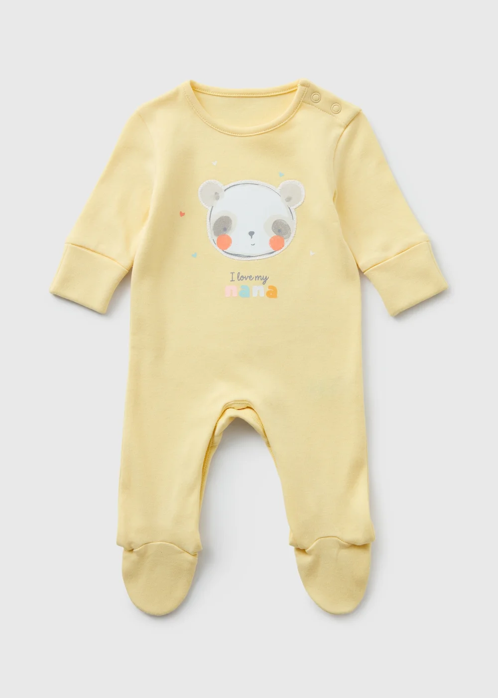 Baby Yellow Panda Nana Sleepsuit (Newborn-18mths) - First Size Image 1
